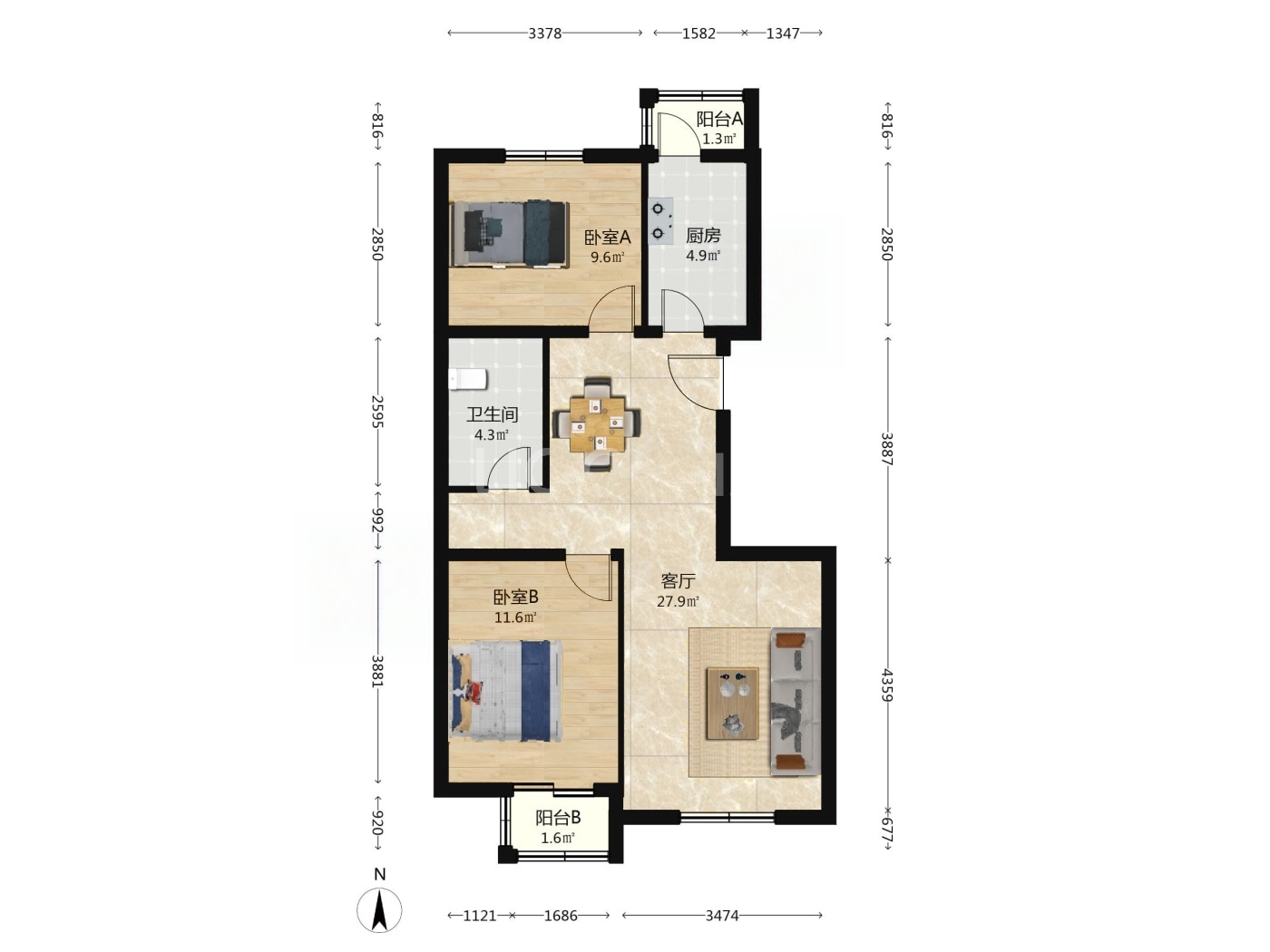 北京育新花园北里二手房房源图片
