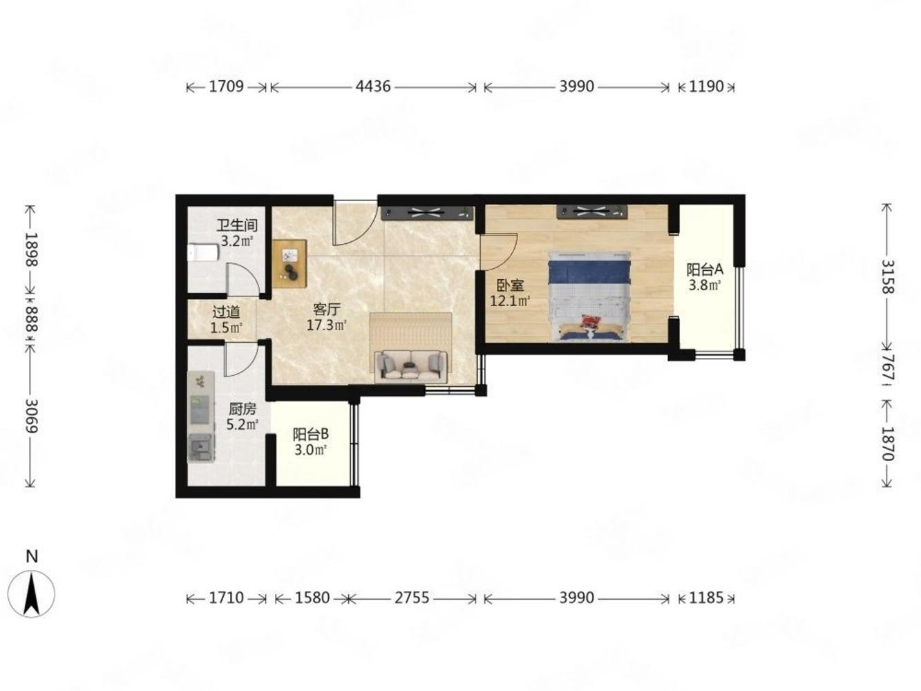 北京烟树园小区二手房房源图片