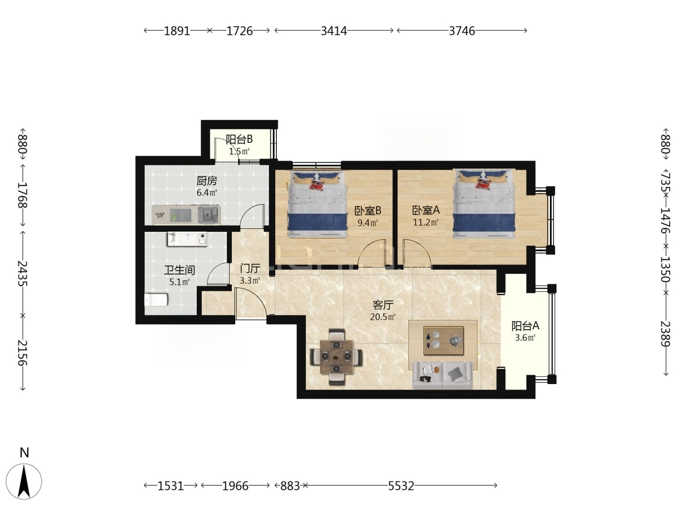 北京烟树园二手房房源图片