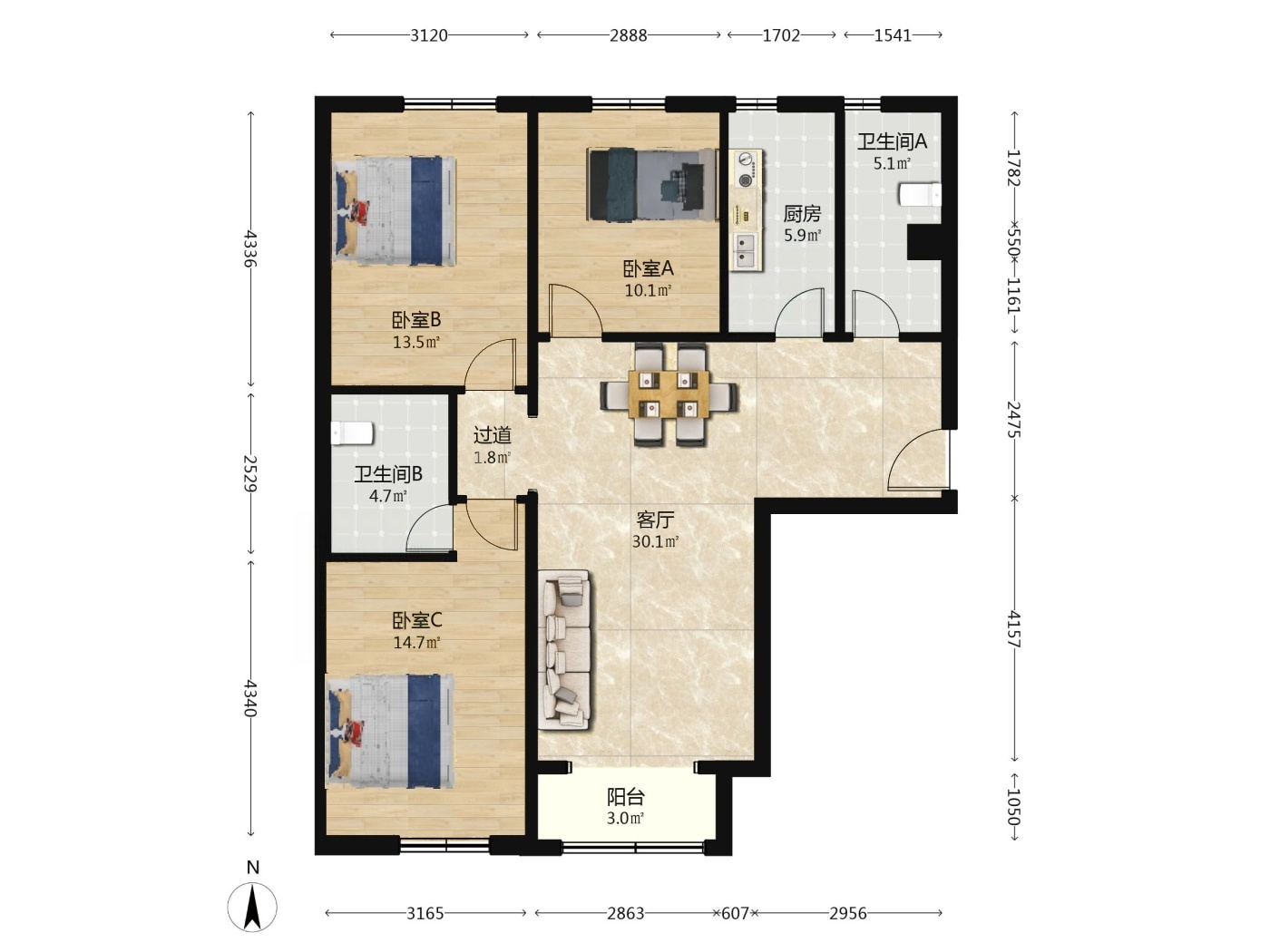 北京当代采育满庭春MOMA二手房房源图片