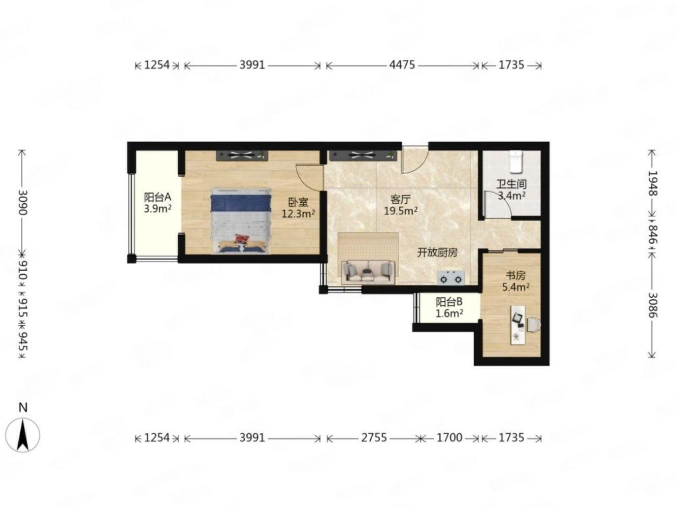 北京烟树园小区二手房房源图片