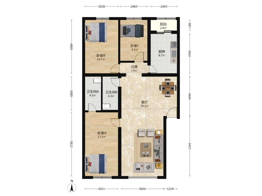 北京天通苑东三区二手房房源图片