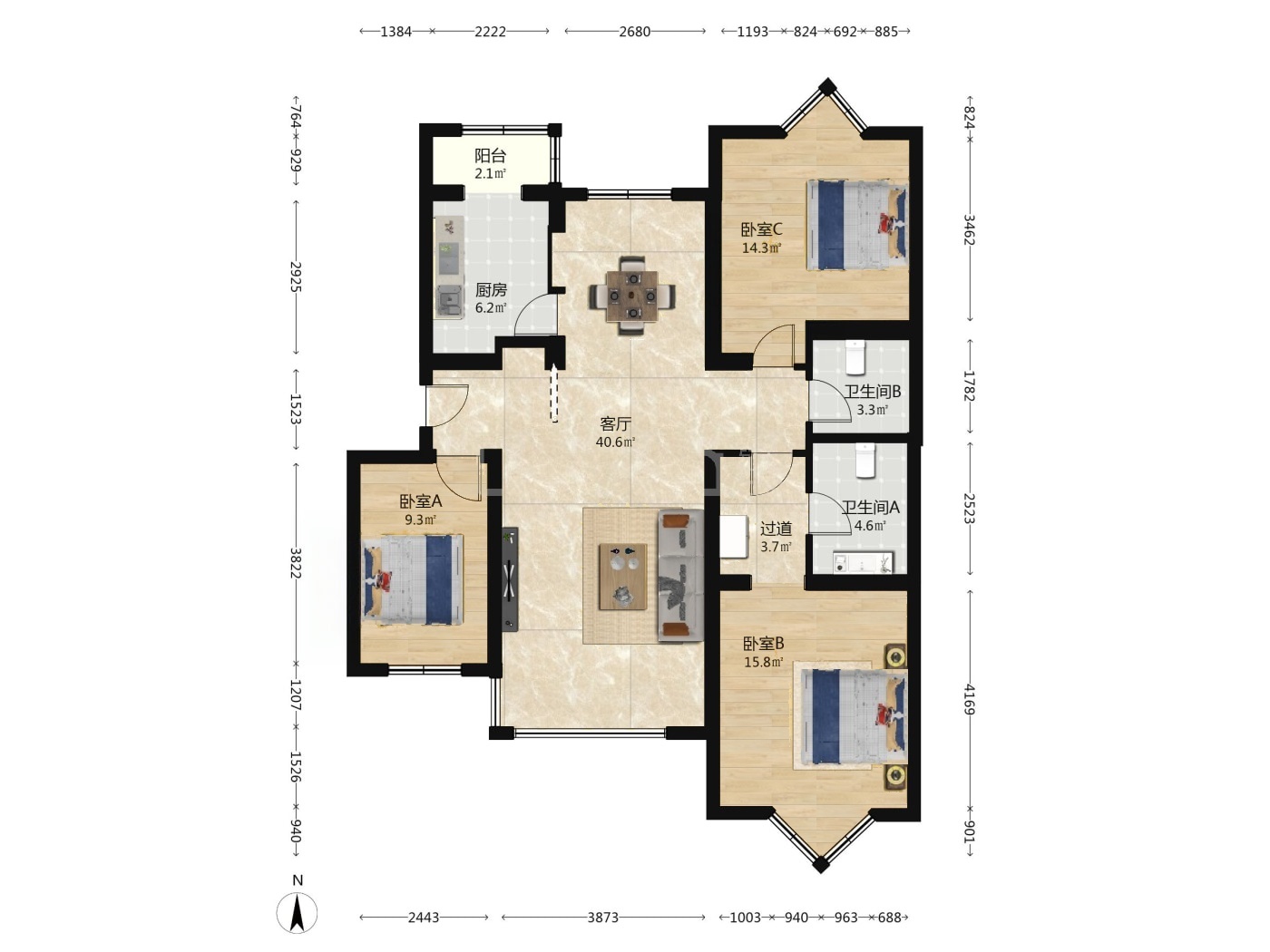 北京恋日绿岛小区二手房房源图片