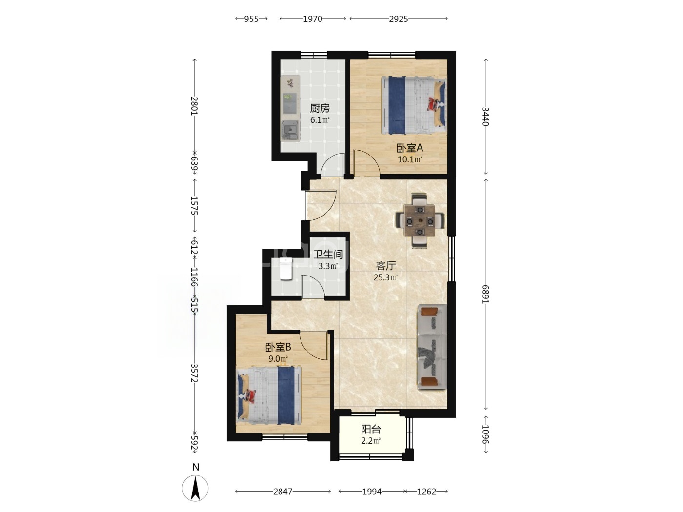 北京育新花园北里二手房房源图片