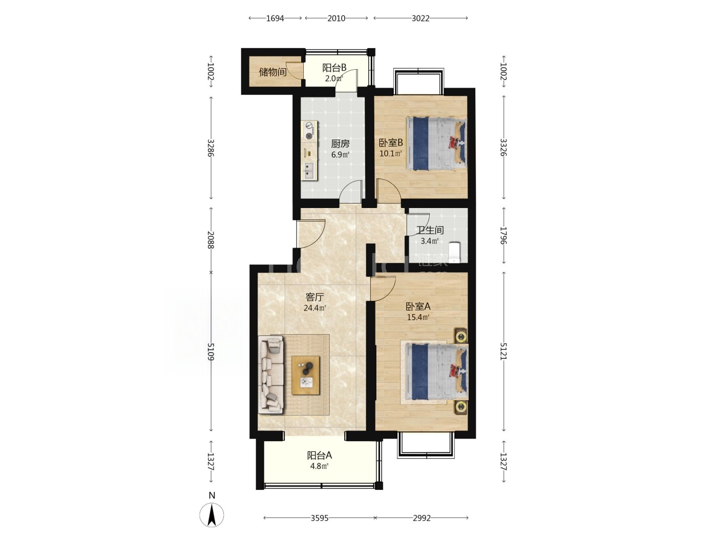 北京吕营嘉园C区二手房房源图片