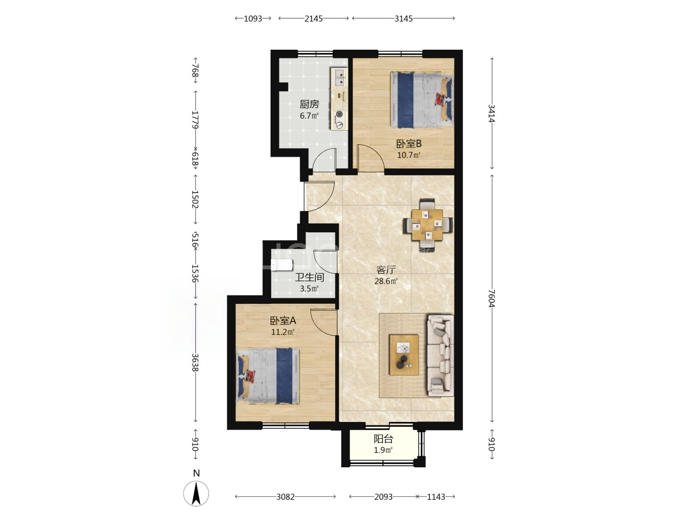 北京育新花园北里二手房房源图片