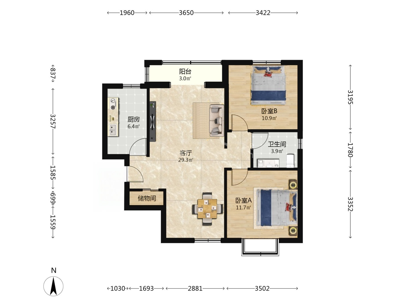 北京中信锦园二手房房源图片
