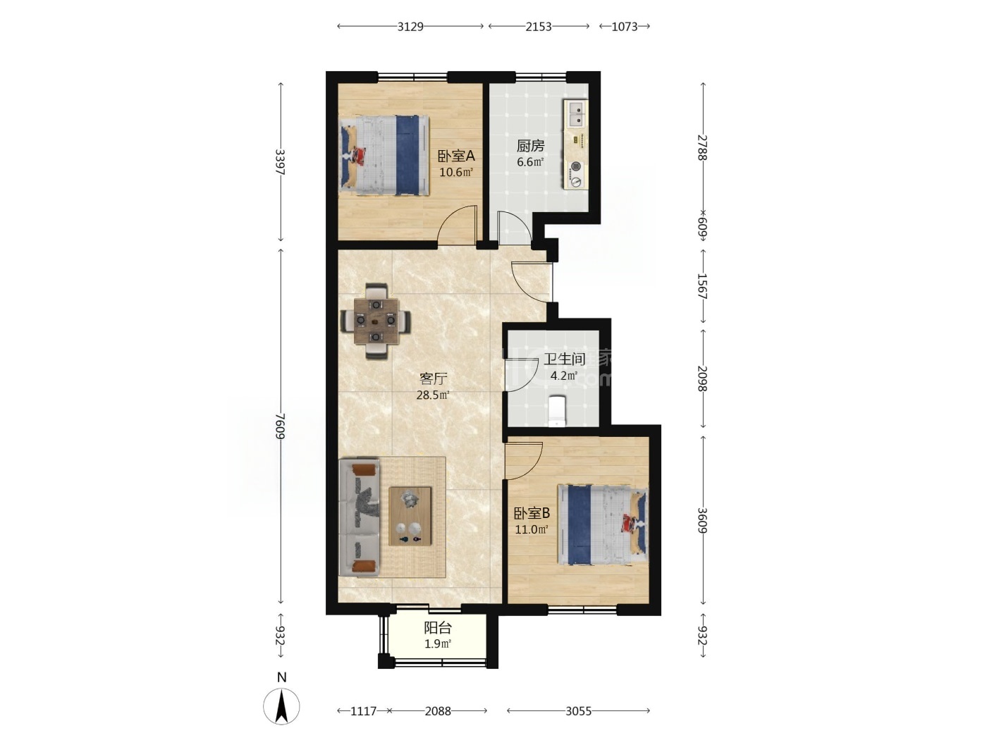 北京育新花园西里二手房房源图片