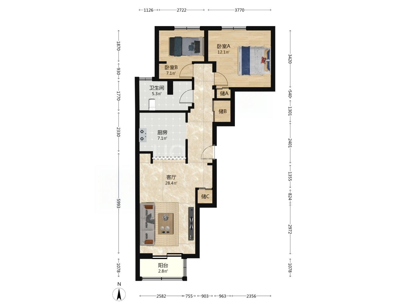 北京中信锦园二手房房源图片