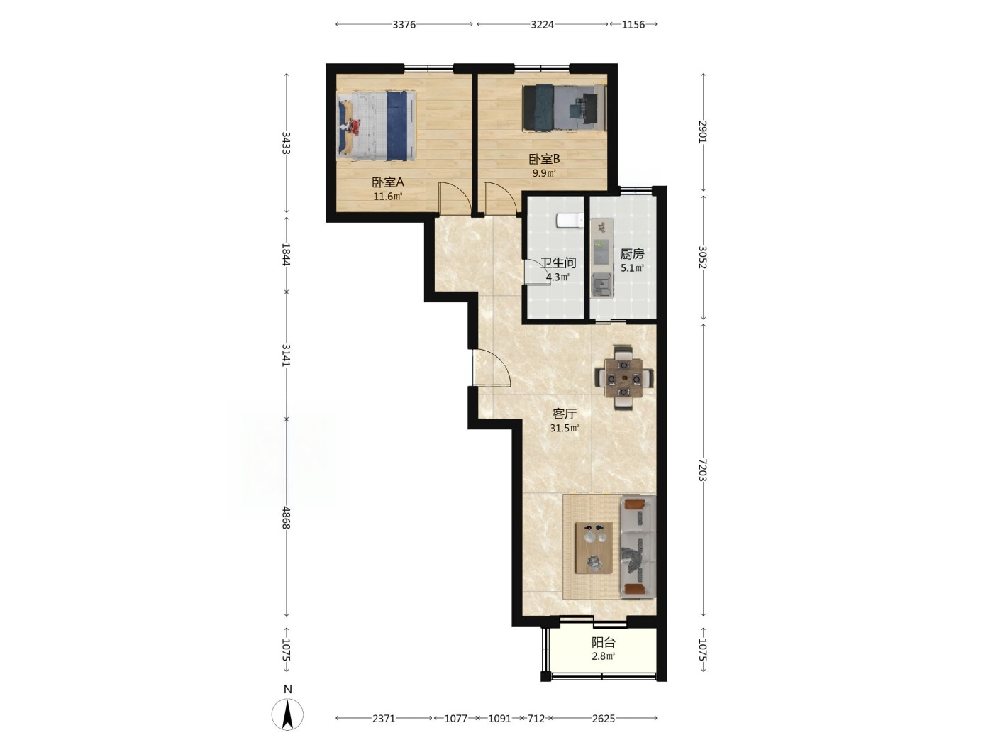 北京中信锦园二手房房源图片