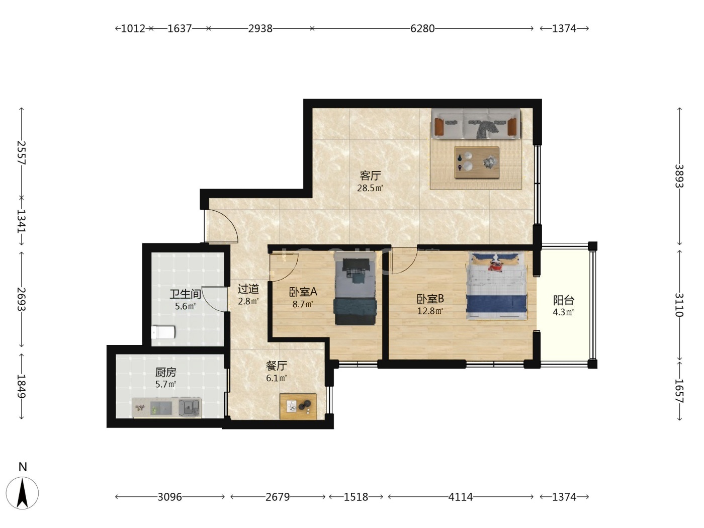 北京天通苑中苑二手房房源图片