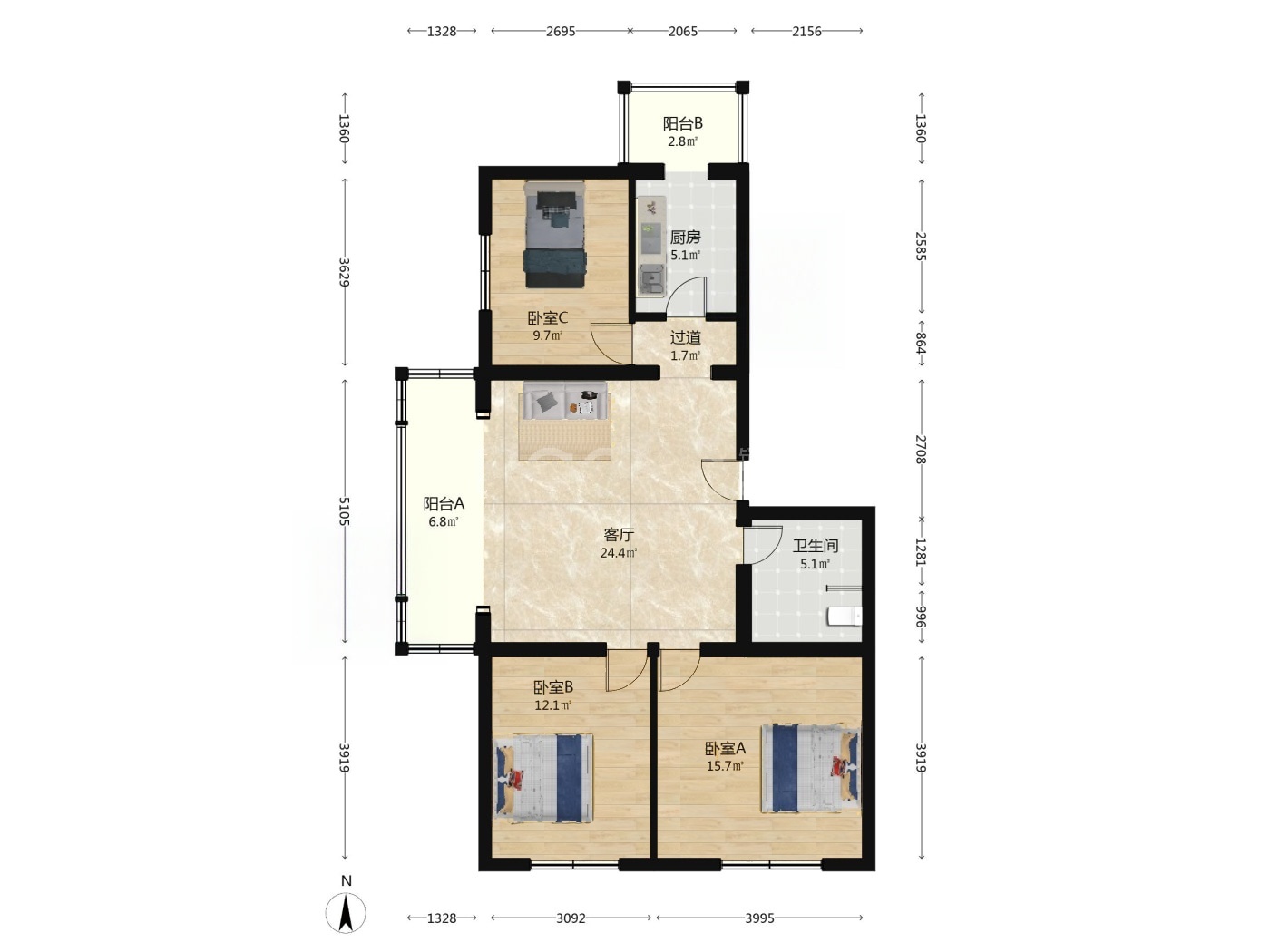 北京天通苑东三区二手房房源图片