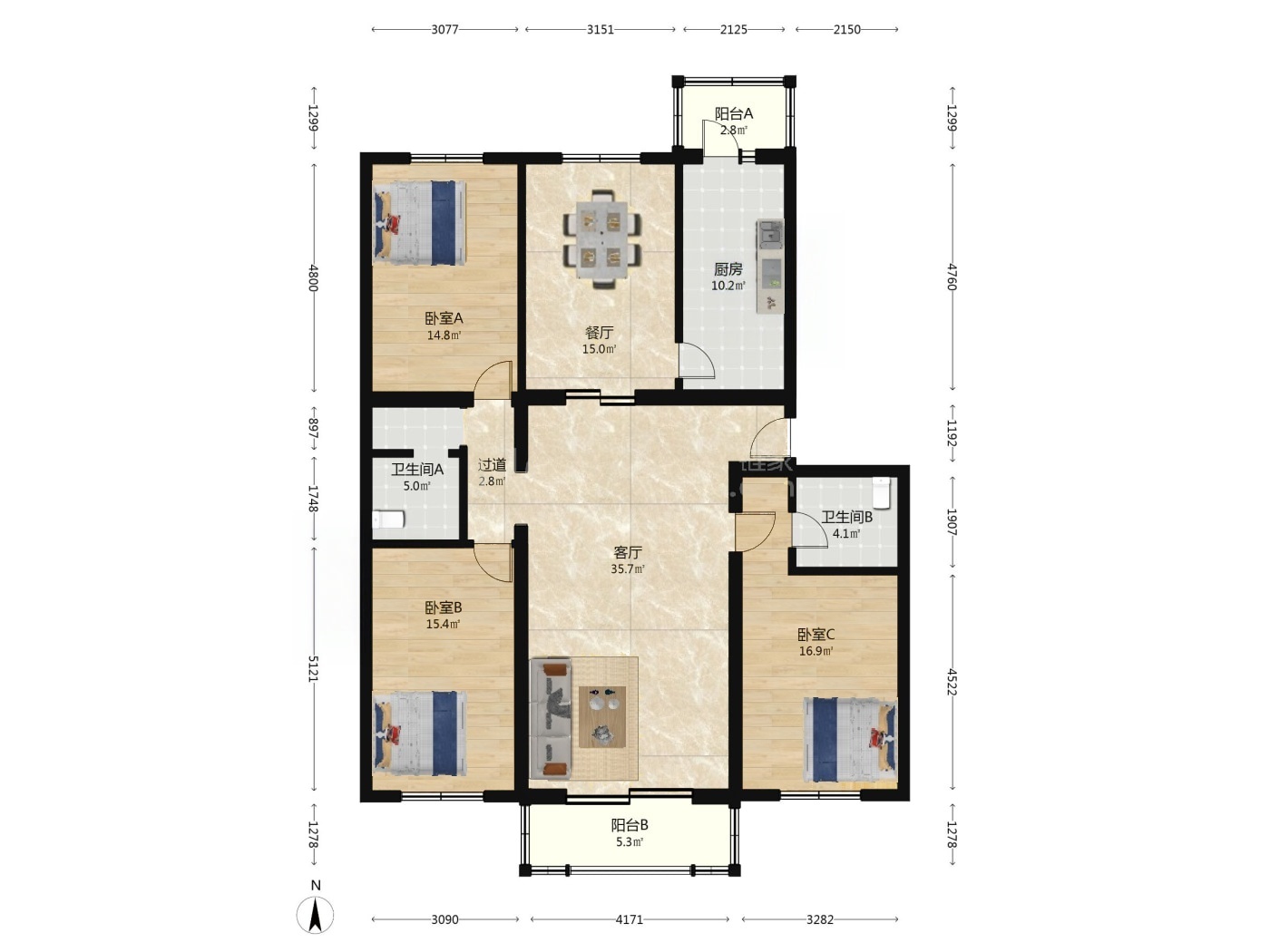 北京天通苑东二区二手房房源图片