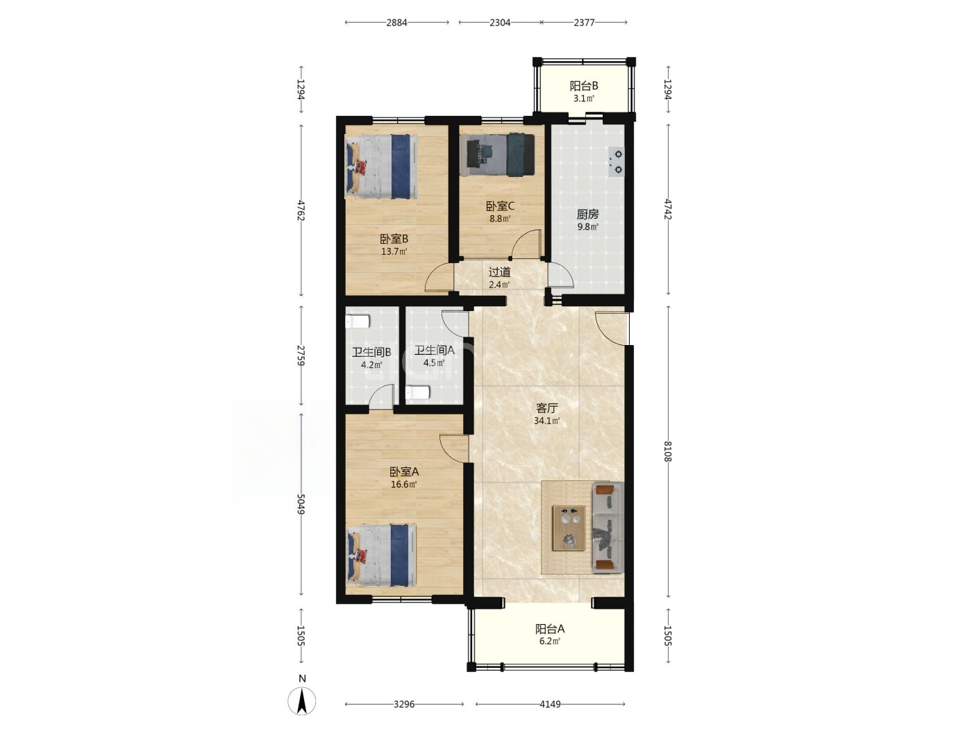 北京天通苑东三区二手房房源图片