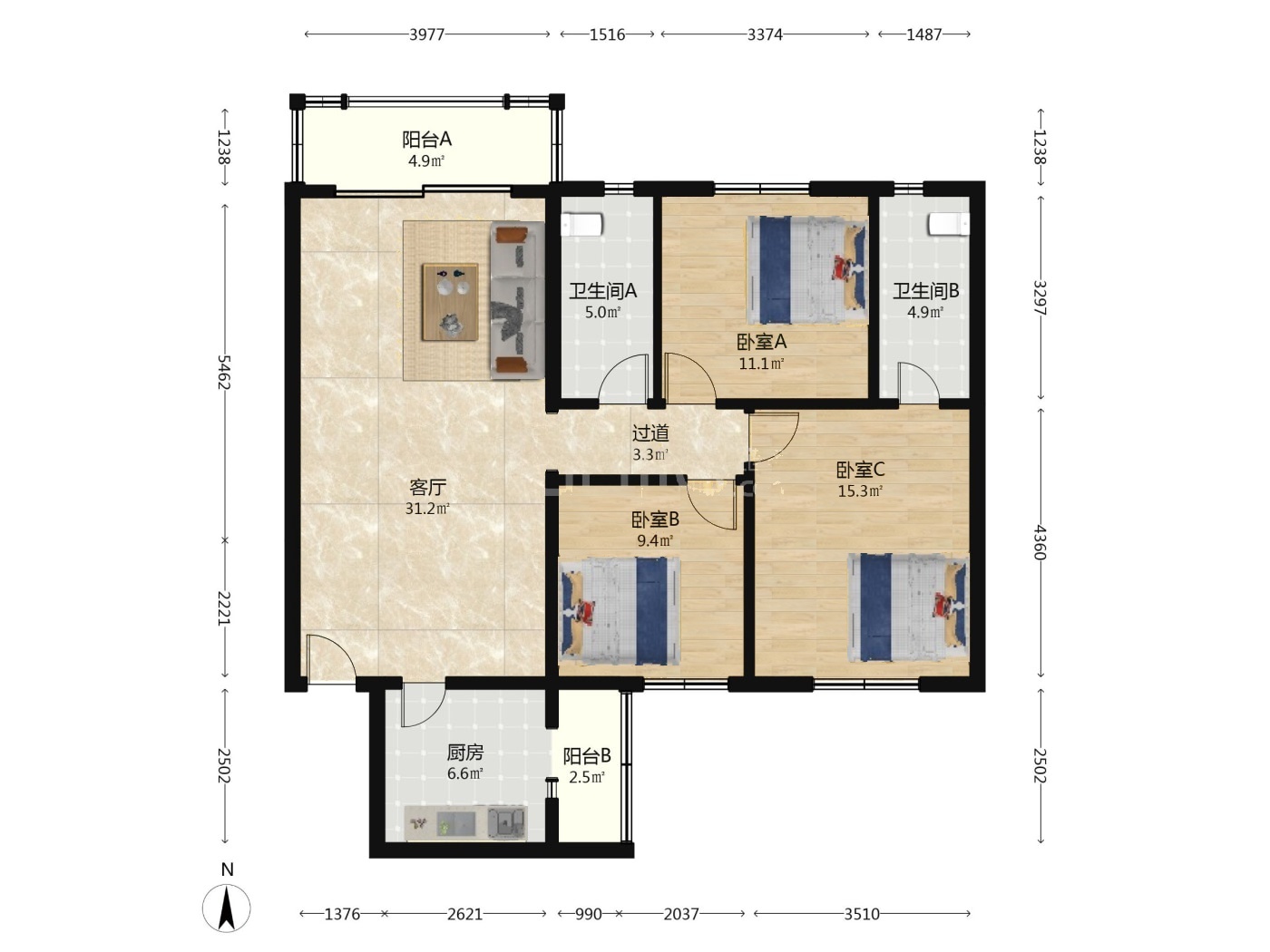 北京天通西苑一区二手房房源图片