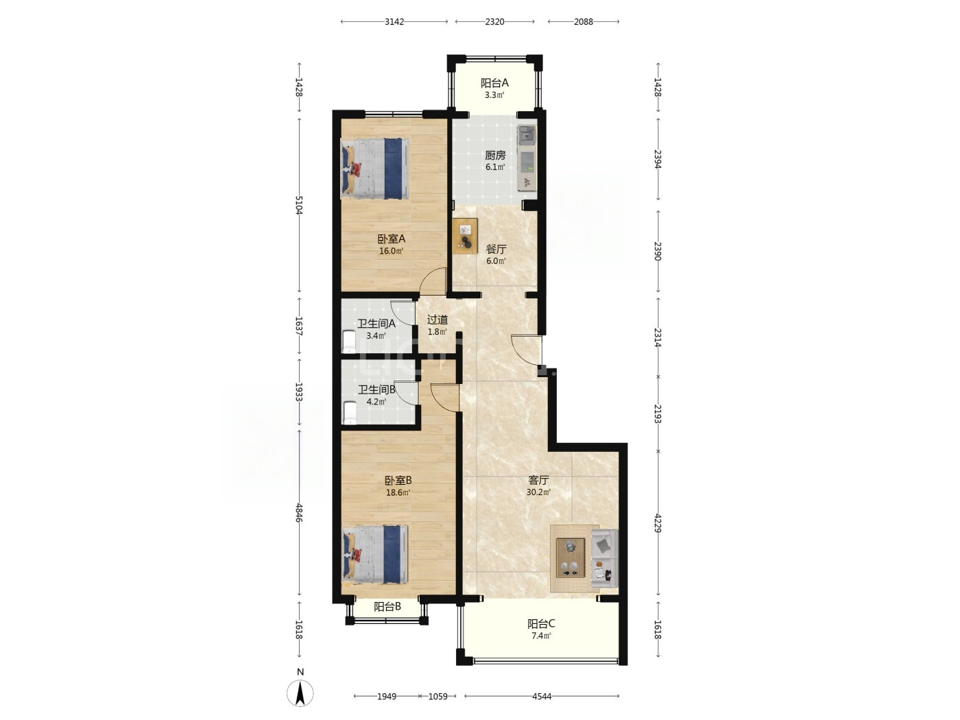 北京天通苑中苑二手房房源图片