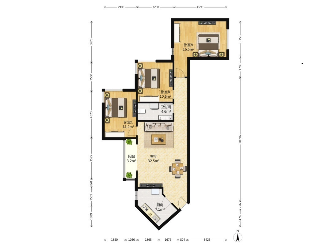 北京晨月园二手房房源图片