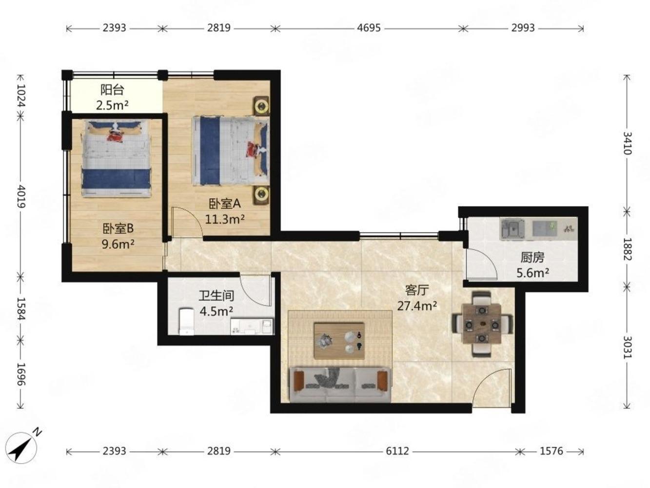 北京晨月园二手房房源图片