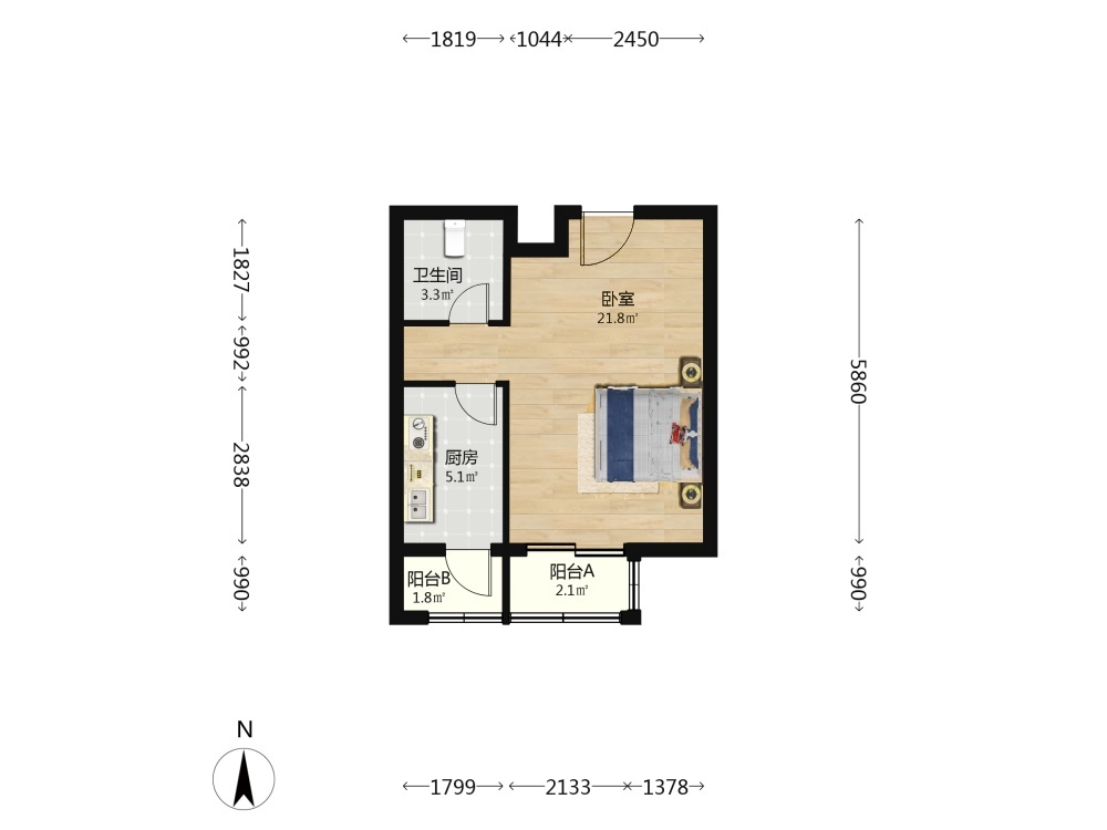 北京育新花园北里二手房房源图片