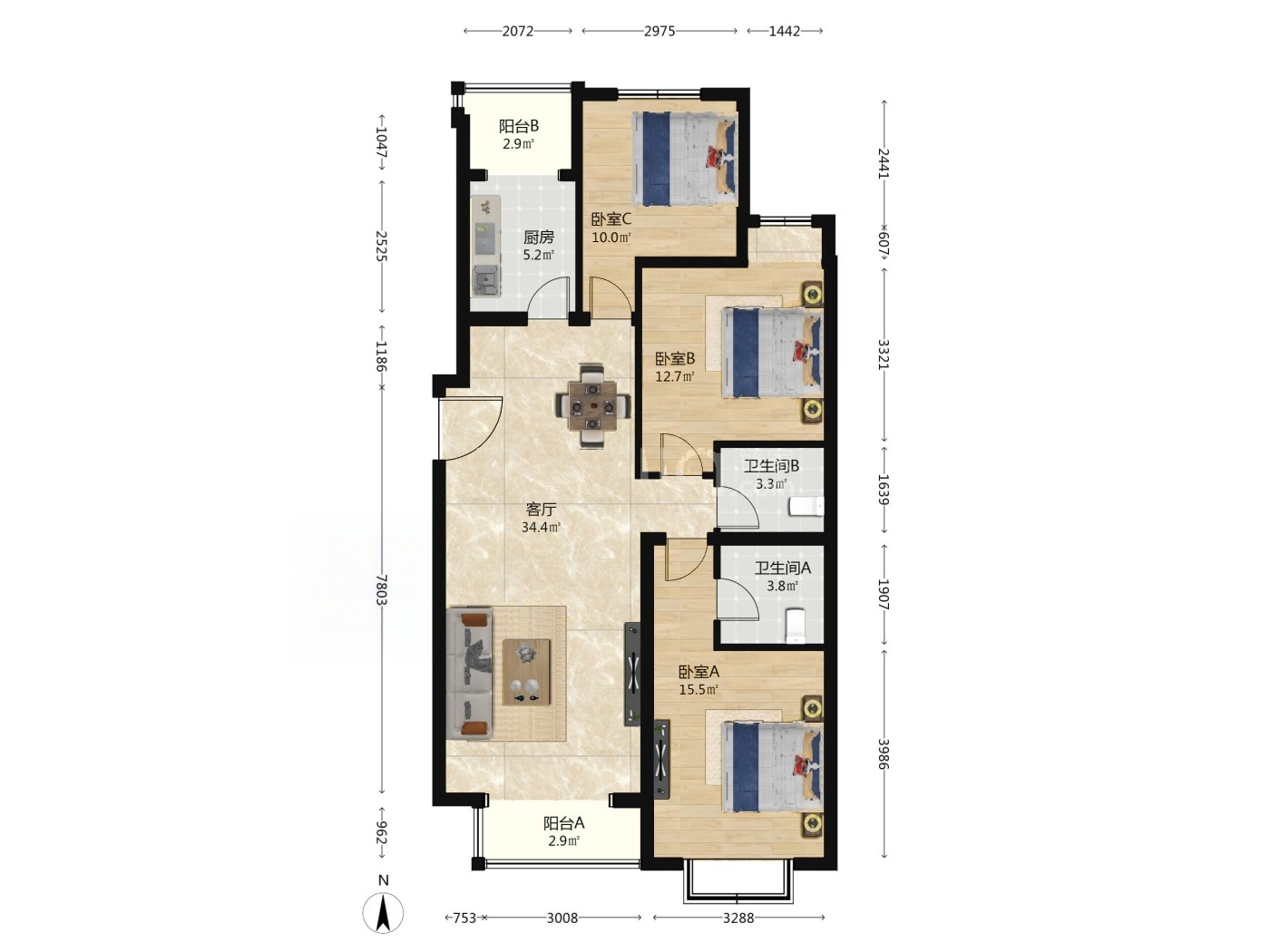 北京江南山水二手房房源图片