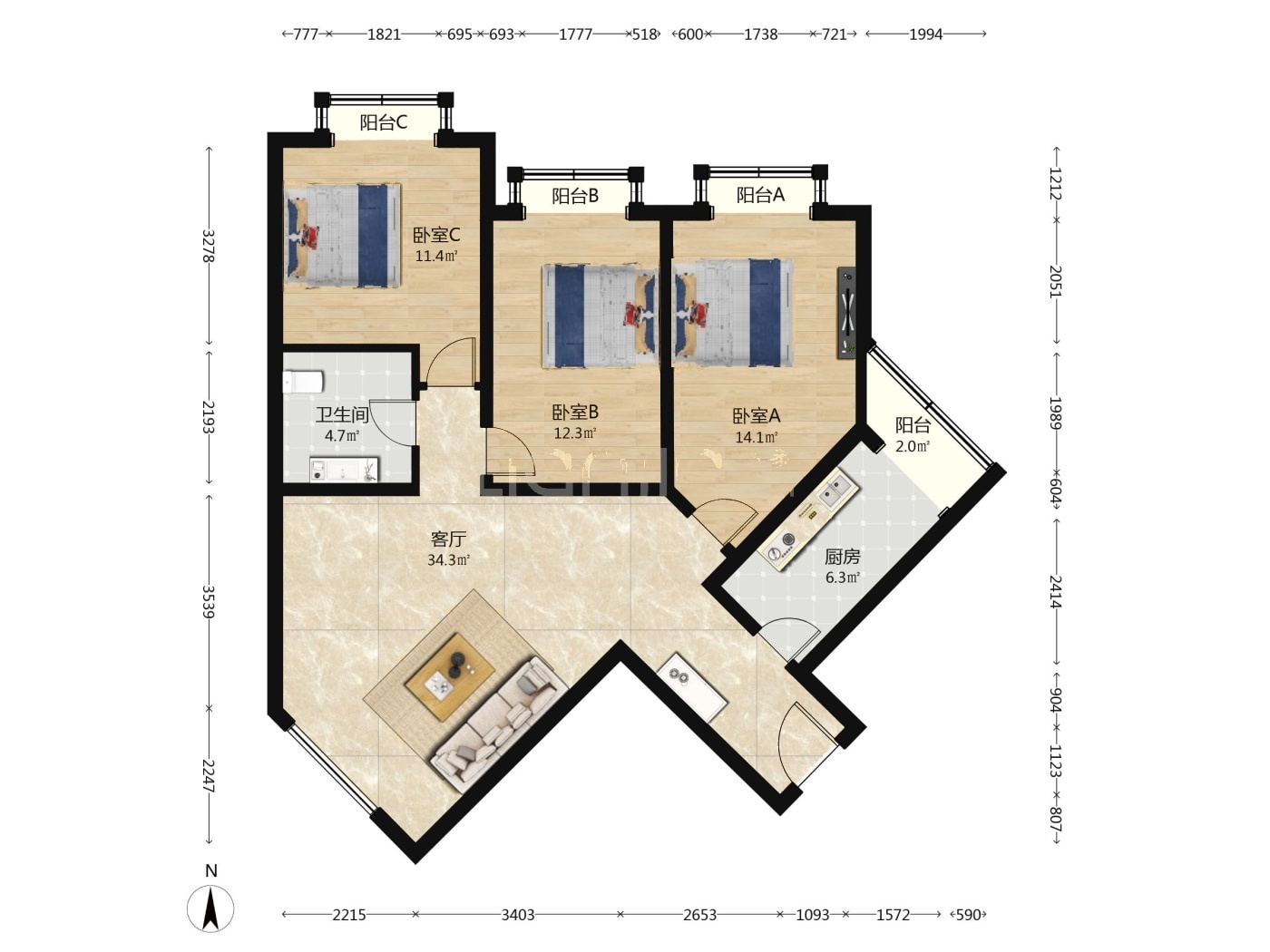 北京时雨园二手房房源图片