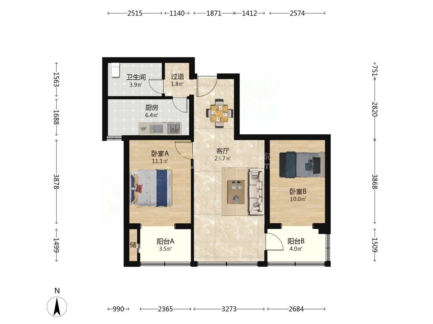 北京华龙美钰二手房房源图片