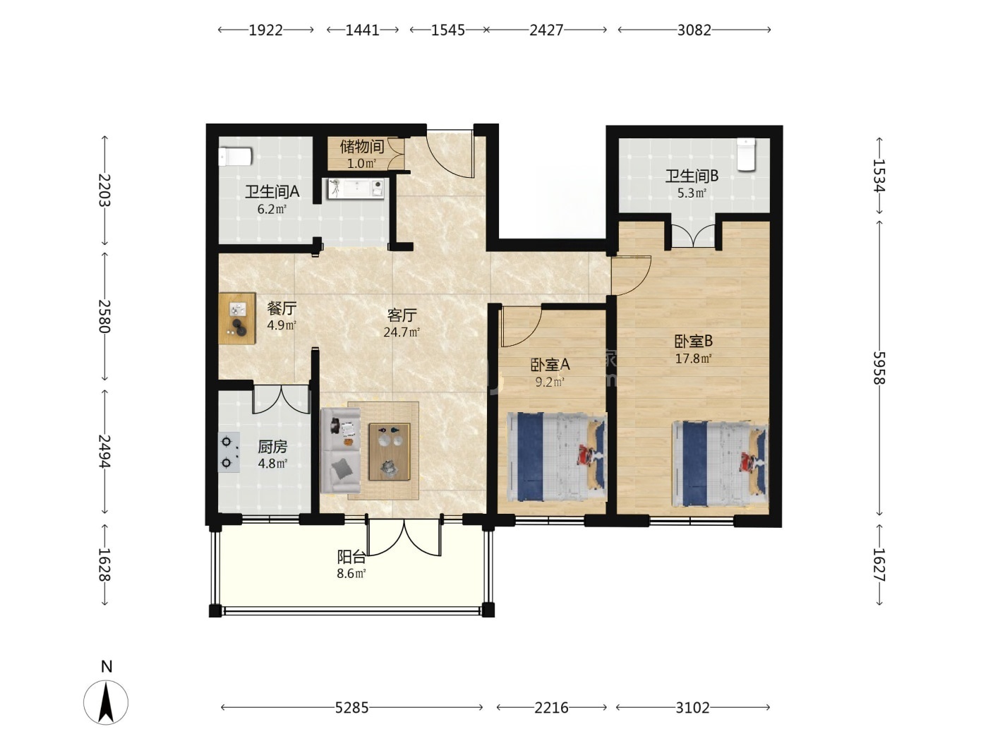 北京天通苑北二区二手房房源图片