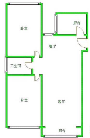 互联网中介高碑店 北花园小区86平2室 好房急租