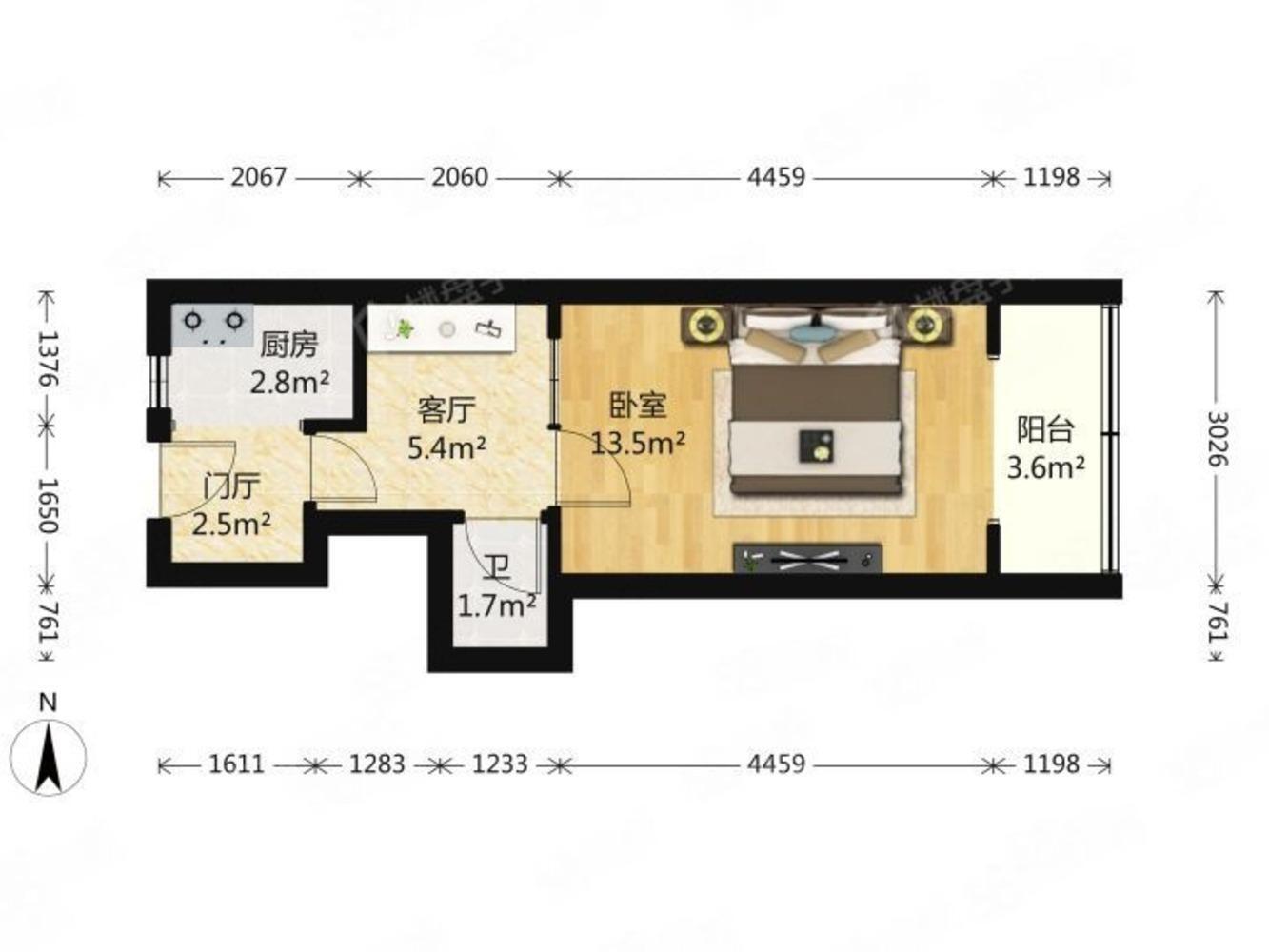 推推99北京房产网小黄庄一区出租房房源图片