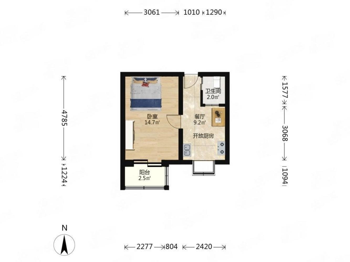 推推99北京房产网小黄庄前街3号院出租房房源图片