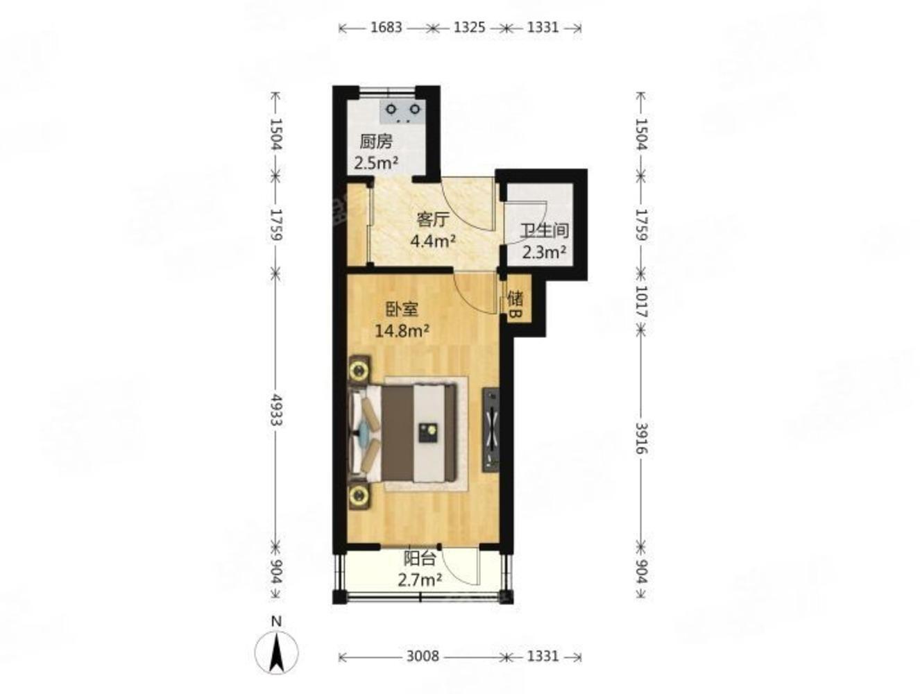 推推99北京房产网小黄庄前街13号院出租房房源图片