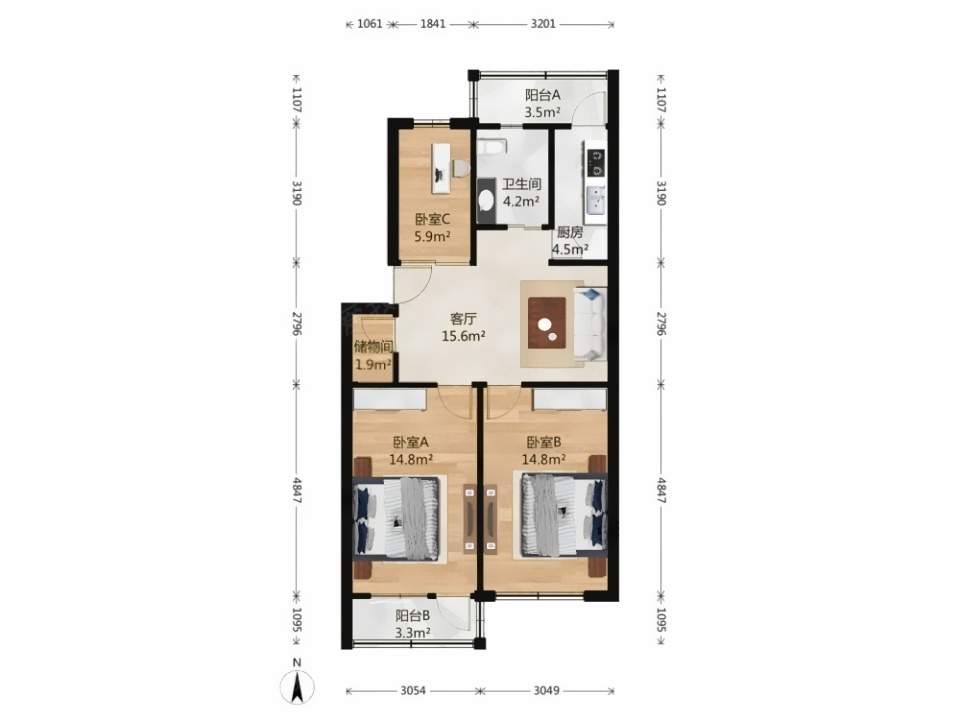 推推99北京房产网小黄庄一区出租房房源图片