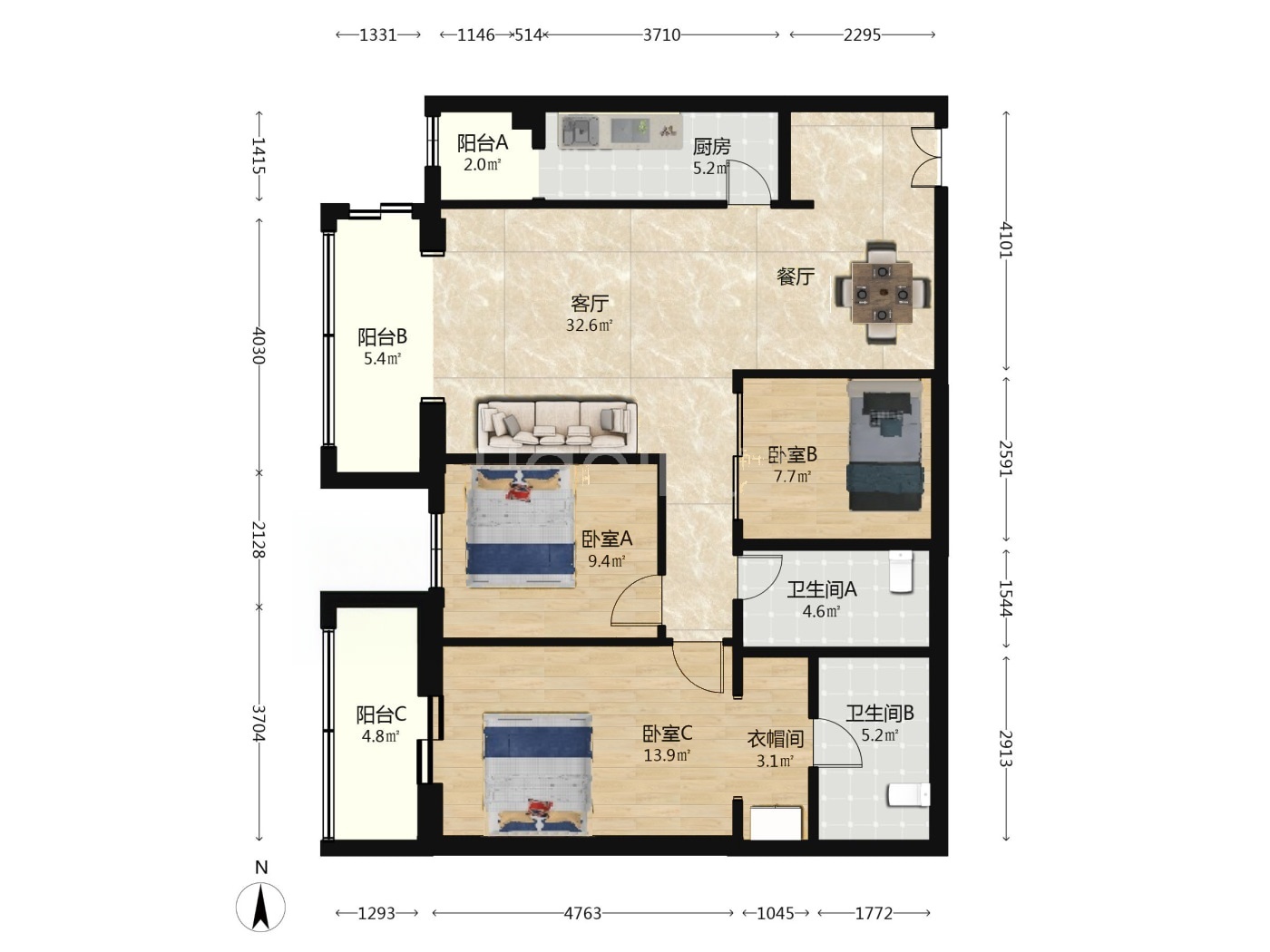 推推99北京房产网盛德紫阙出租房房源图片