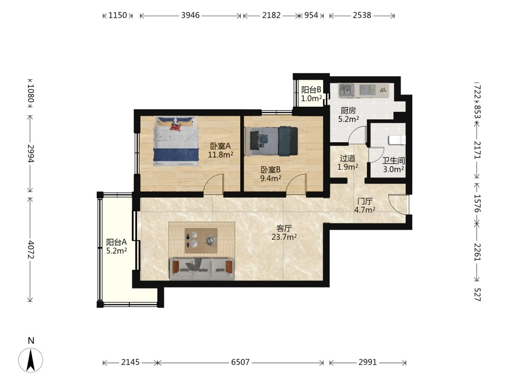推推99北京房产网大龙公寓出租房房源图片