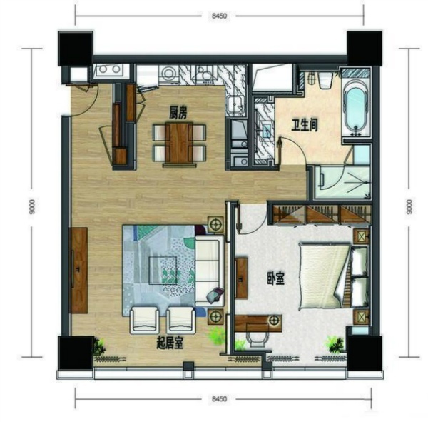 大悦公寓_户型图